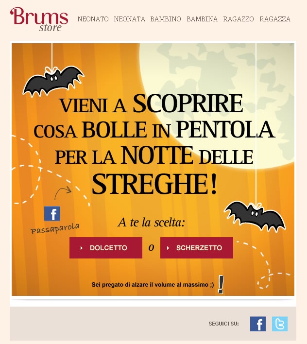 Promo Halloween Brums: vieni a scoprire cosa bolle in pentola per la notte delle streghe