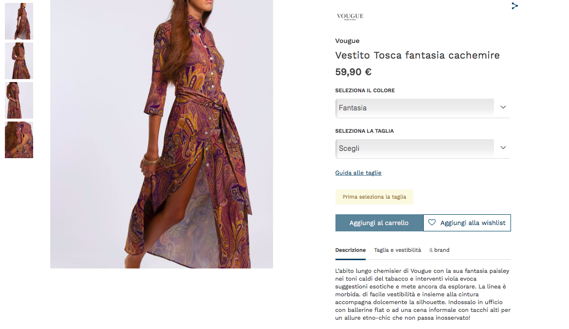 Vestito Tosca Fantasia Cachemire